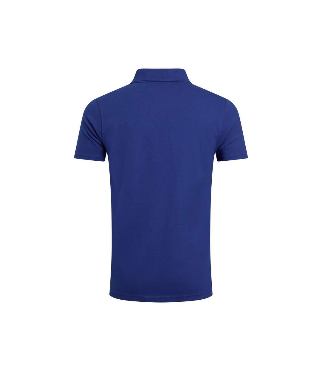 Mens miles pique organic polo shirt cobalt blue Weird Fish-2