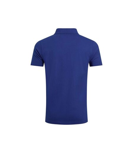 Mens miles pique organic polo shirt cobalt blue Weird Fish