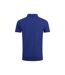 Mens miles pique organic polo shirt cobalt blue Weird Fish-2