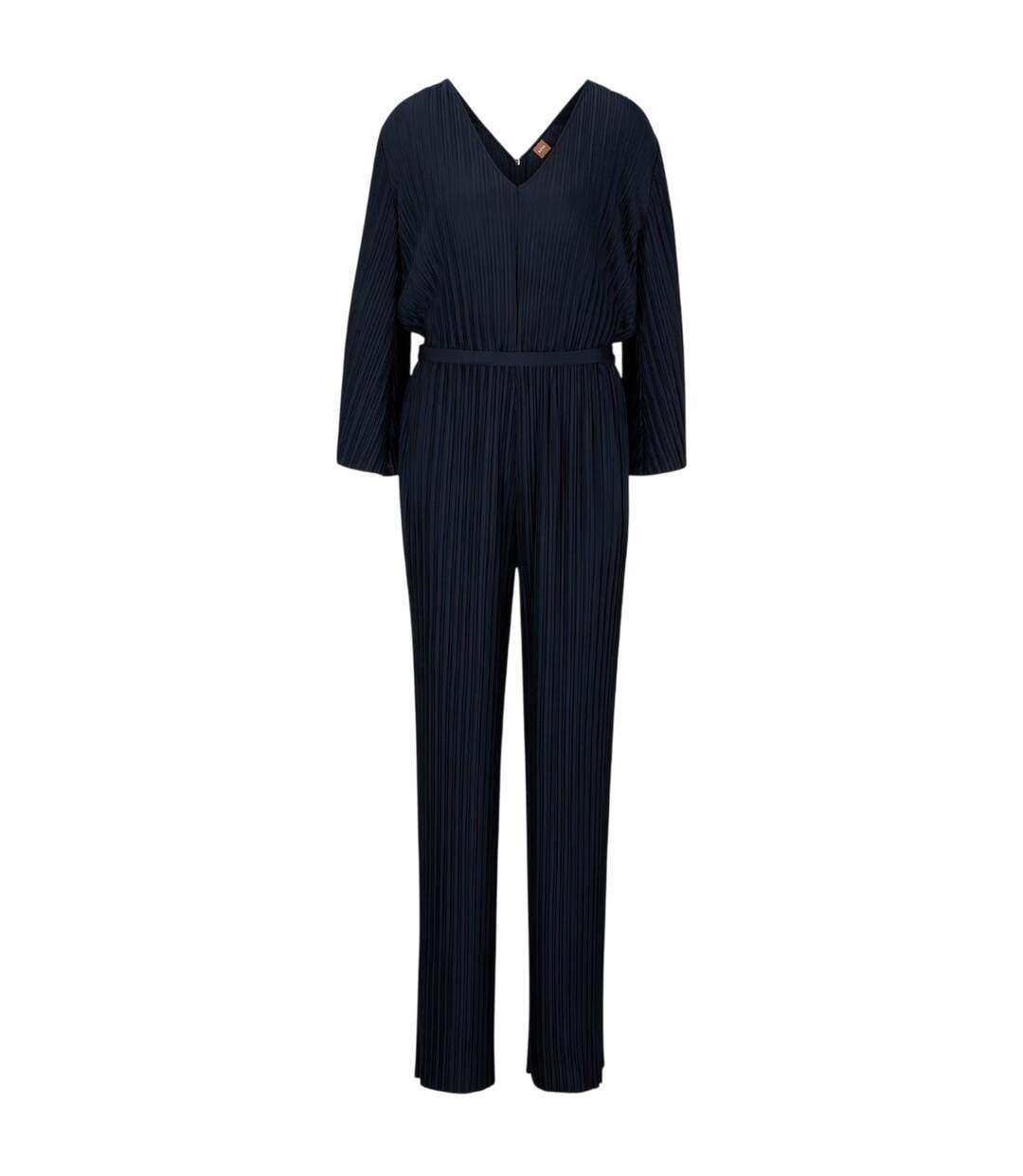 Combinaison Manches Style Blouson Motif/style Plissé Femme Bleu Boss-2