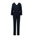 Combinaison Manches Style Blouson Motif/style Plissé Femme Bleu Boss-2