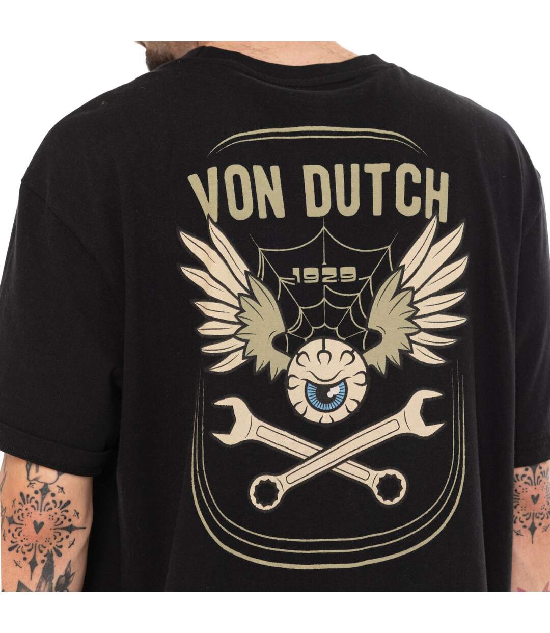 T-shirt homme comfort en jersey 180GSM print devant et dos Jacob Vondutch-4