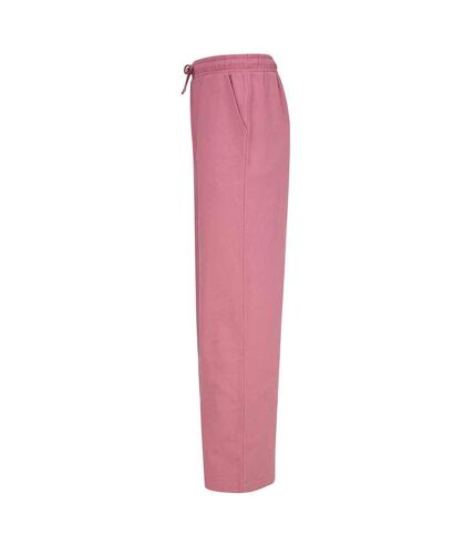 SF Womens/Ladies Sustainable Wide Leg Sweatpants (Dusky Pink)