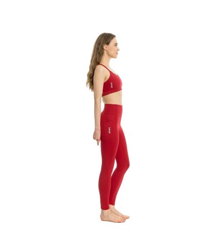 Womens/ladies arya pocket leggings red Lookus