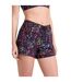 Womens/ladies Aurora All-over Print Board Shorts Jet Black Animal-1