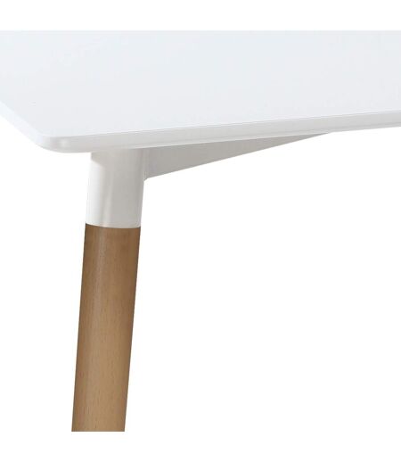 Table à manger scandi Roka - L. 150 x H. 74 cm - Blanc