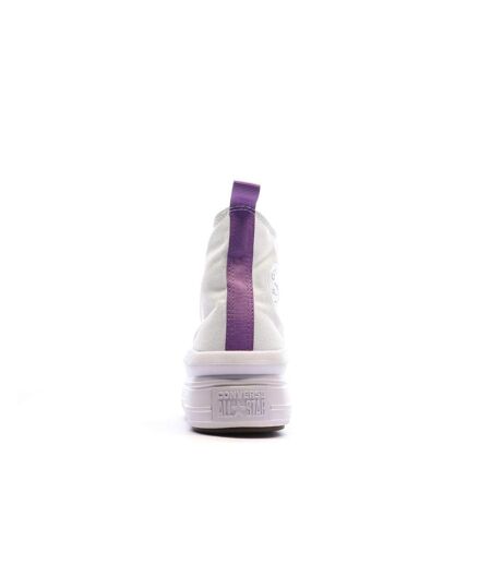 Baskets blanches/violettes femme converse all star move