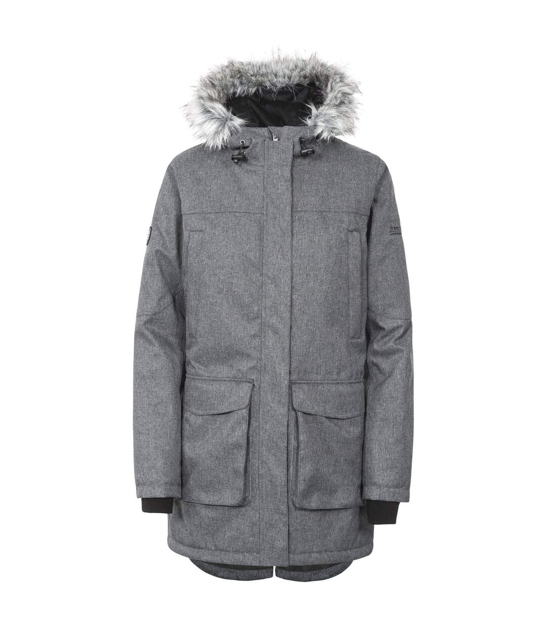 Trespass Womens/Ladies Thundery Waterproof Jacket (Black/Silver Grey) - UTTP3548-1