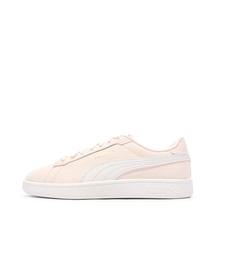 Baskets rose/blanc femme puma smash