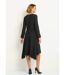 Robe longue plissée col V détails dentelle-2