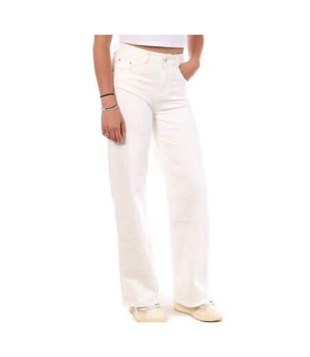 Jean loose blanc femme monday premium wide