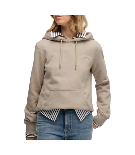 Sweat beige femme superdry essential logo 26
