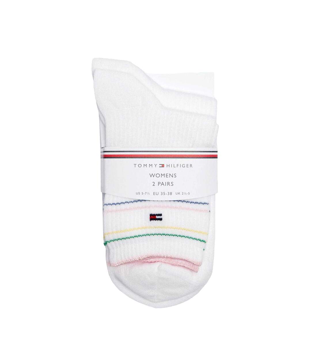 Chaussettes Motif/style Rayures Contrastées Femme Blanc Tommy Hilfiger-3