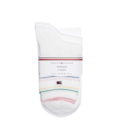 Chaussettes Motif/style Rayures Contrastées Femme Blanc Tommy Hilfiger