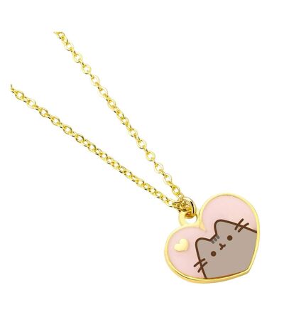 Pusheen Gold Painted Necklace (Gold/Pink) (One Size) - UTTA11807