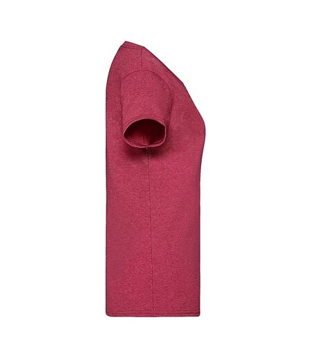 T-shirt Valueweight Femme Rouge Chiné Fruit Of The Loom