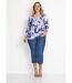 Pull manches 3/4 imprimé floral-3