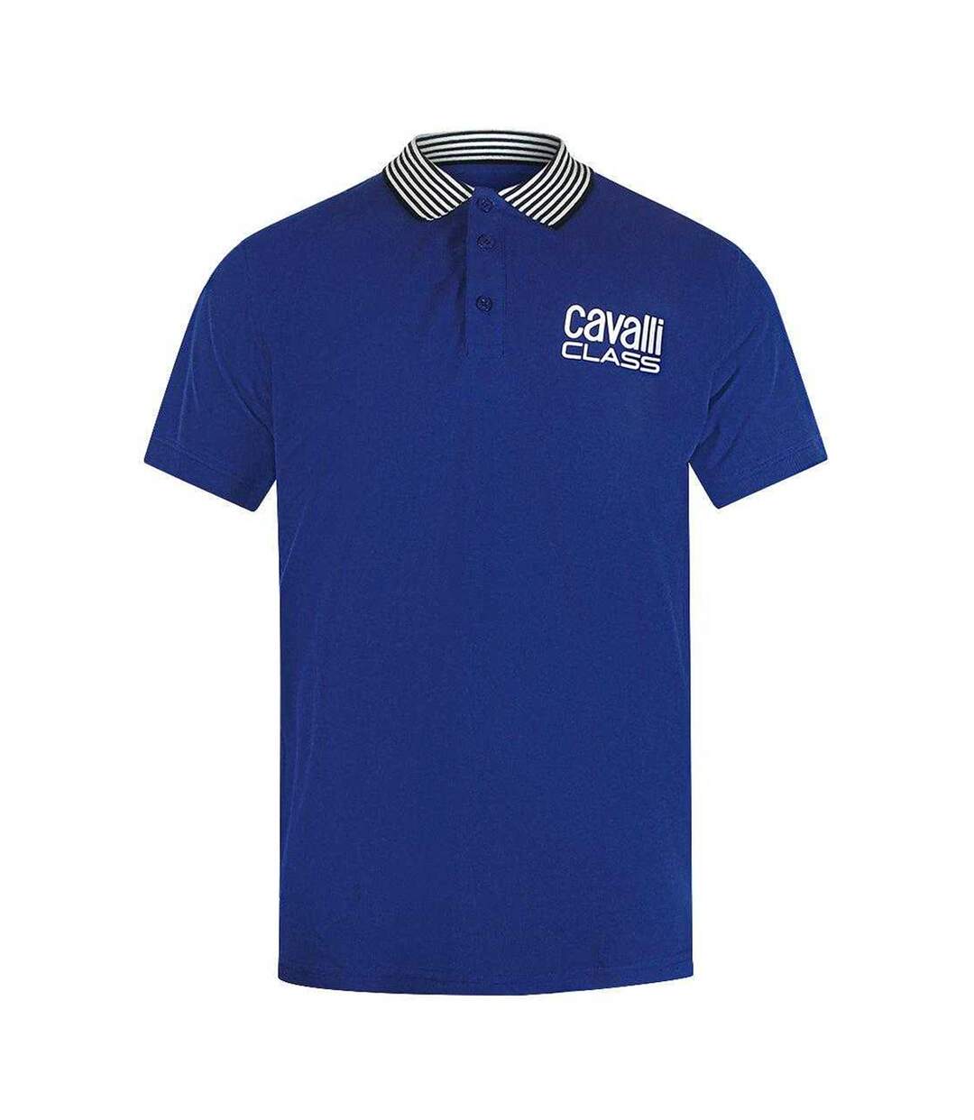 Polo Motif Rayures Contrastées Adulte Bleu Roi Cavalli Class-1