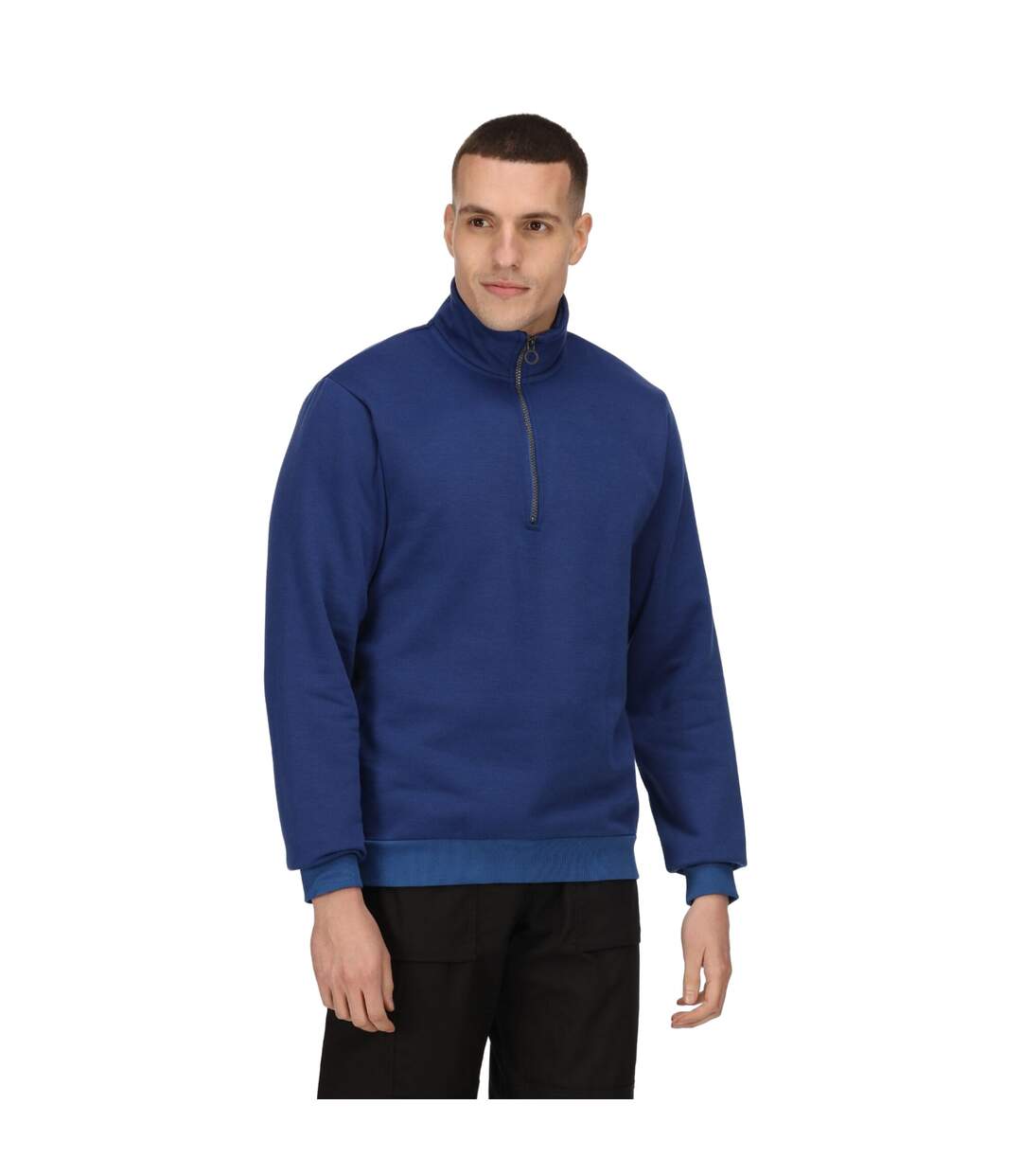 Mens pro quarter zip sweatshirt new royal Regatta-3