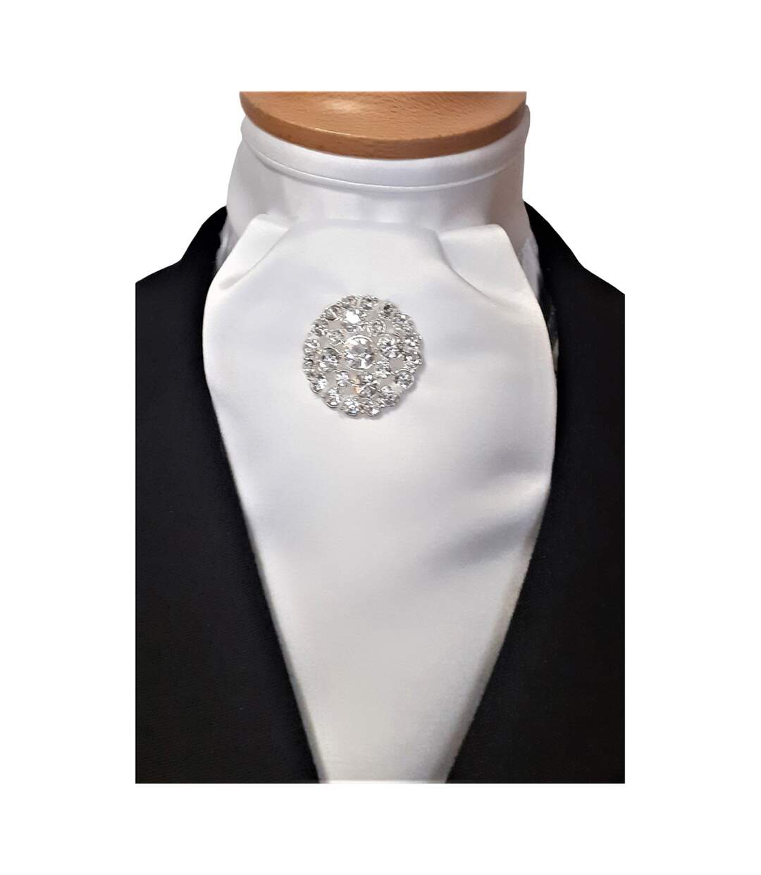 Unisex Adult Estelle Competition Stock Tie White ShowQuest-1