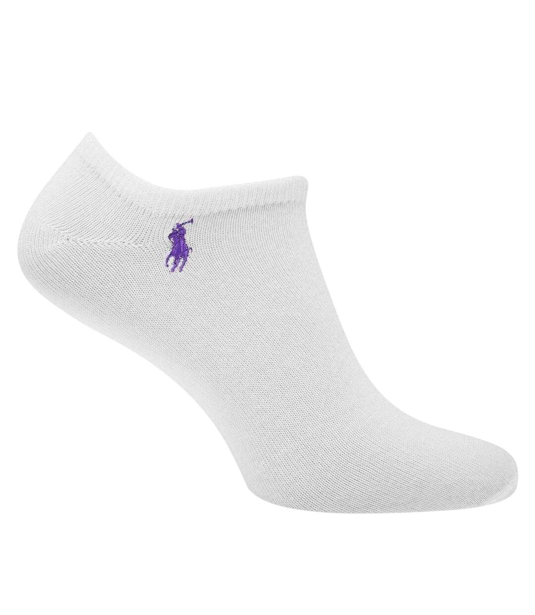 Lot De 6  Socquettes Homme Blanc Ralph Lauren-3