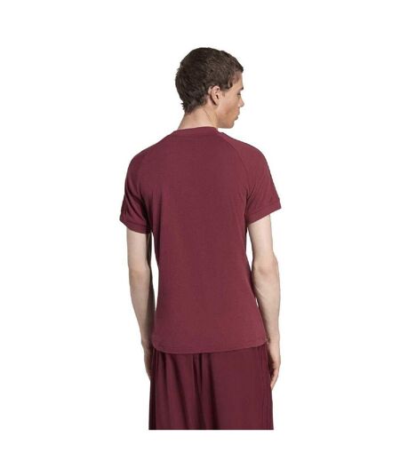 Mens Cali Jersey Crew Neck Raglan T-shirt Dark Red Adidas