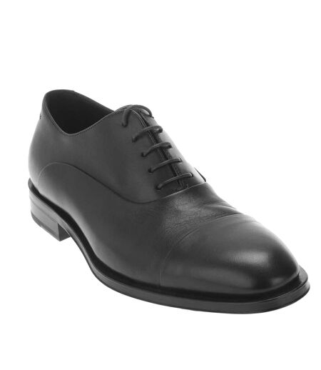 Mens Derrek Leather Oxford Shoes Dark Blue Boss
