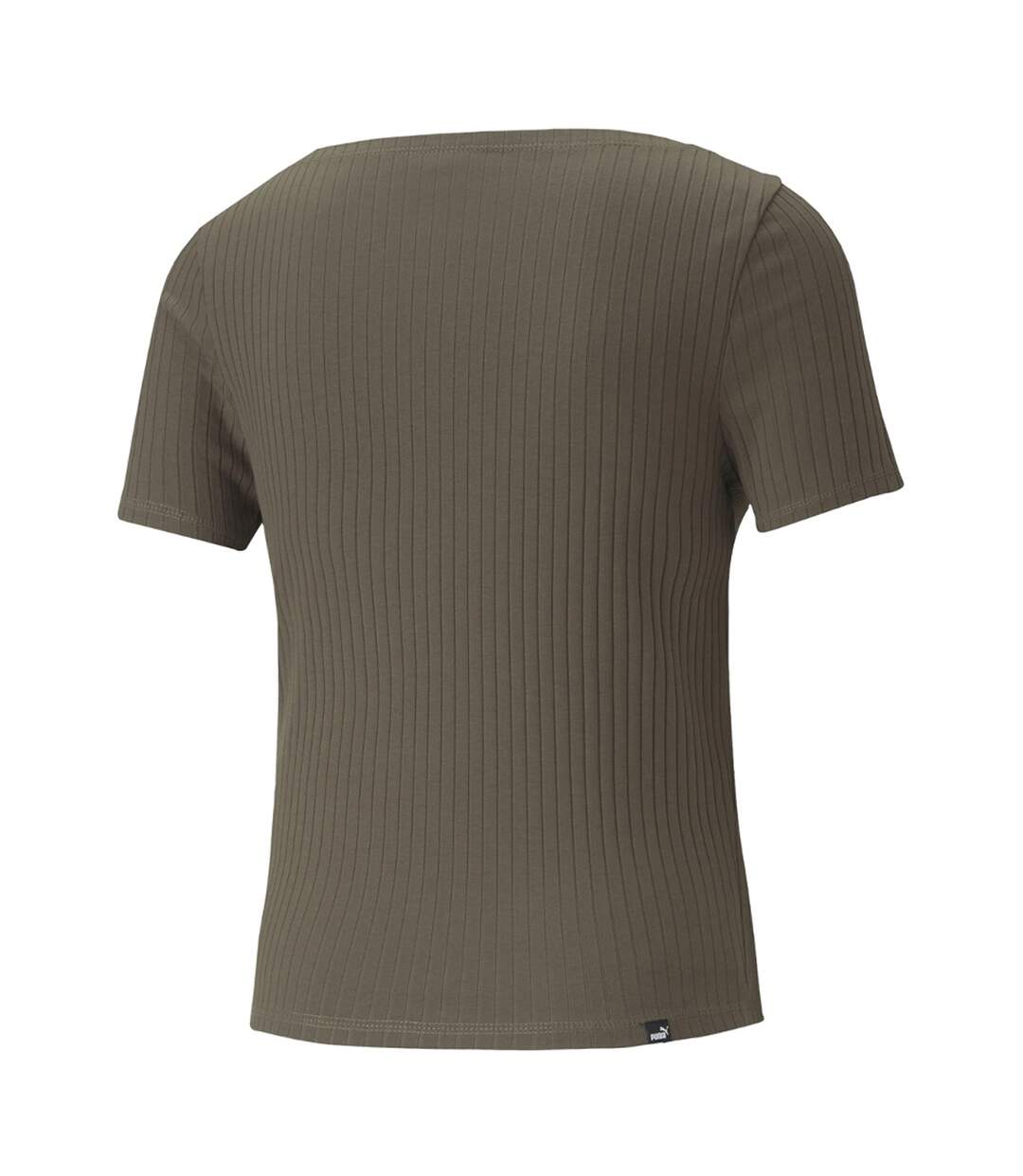 T-shirt Femme Vert Kaki Sombre Puma-2