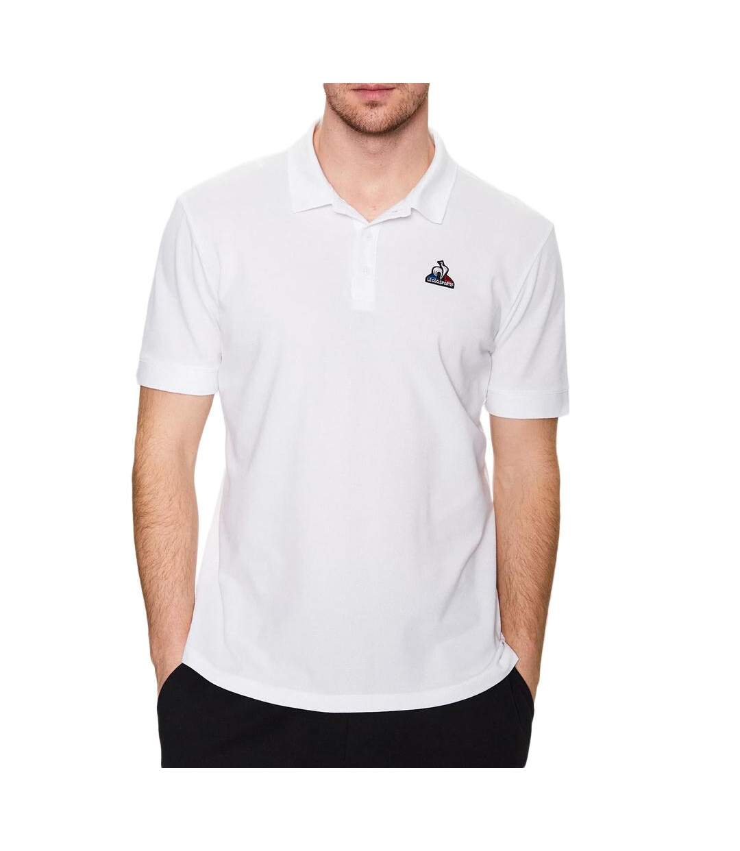 Polo Blanc Homme Le Coq Sportif New Optical - XL-1