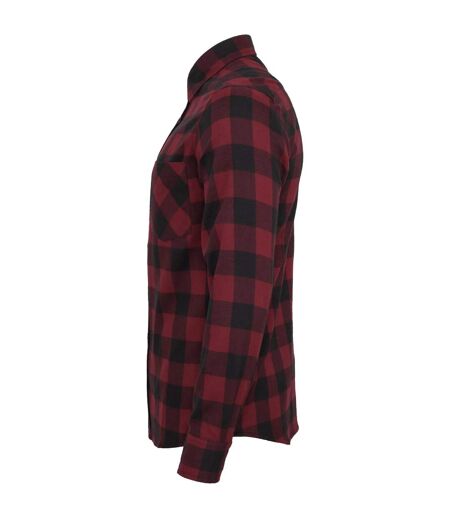 Chemise Motif/style À Carreaux Homme Noir Bordeaux Urban Classics
