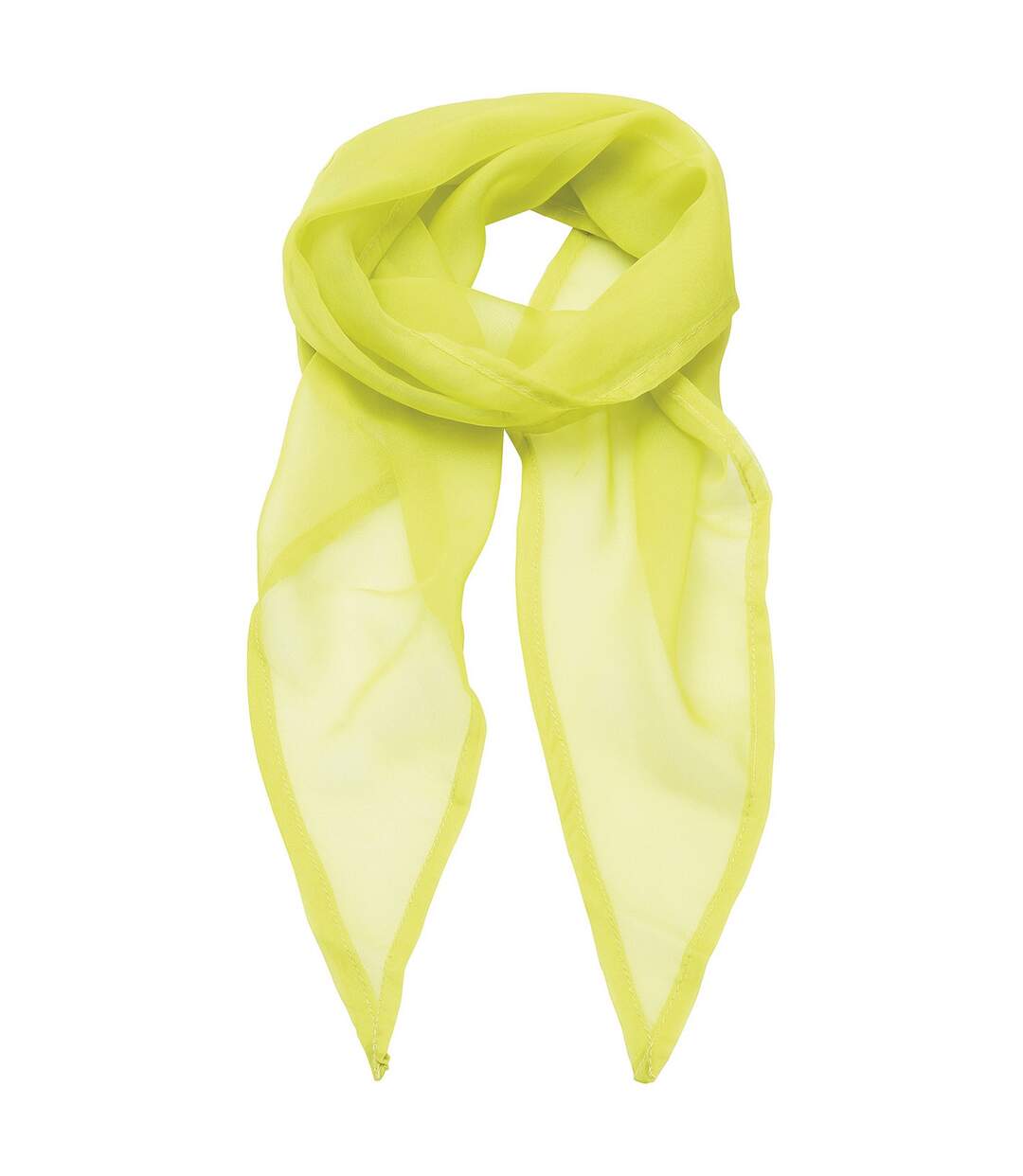 Unisex Adult Colours Chiffon Scarf One Size Lime Premier-1
