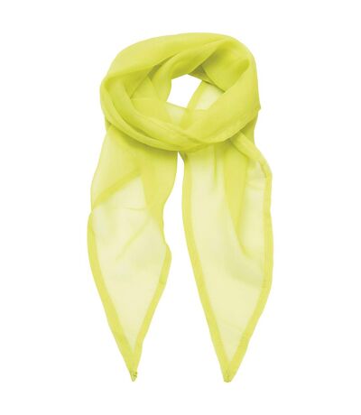 Premier Unisex Adult Colours Chiffon Scarf (Lime) (One Size) - UTPC7032