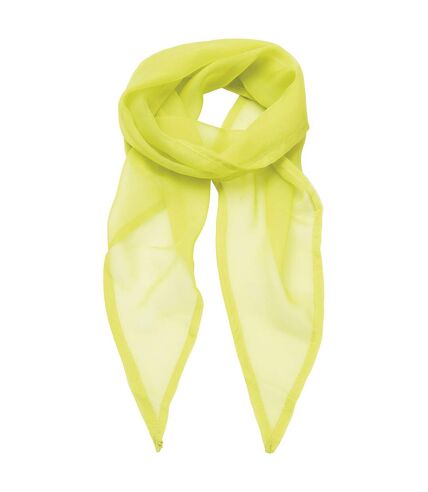 Premier Unisex Adult Colours Chiffon Scarf (Lime) (One Size) - UTPC7032