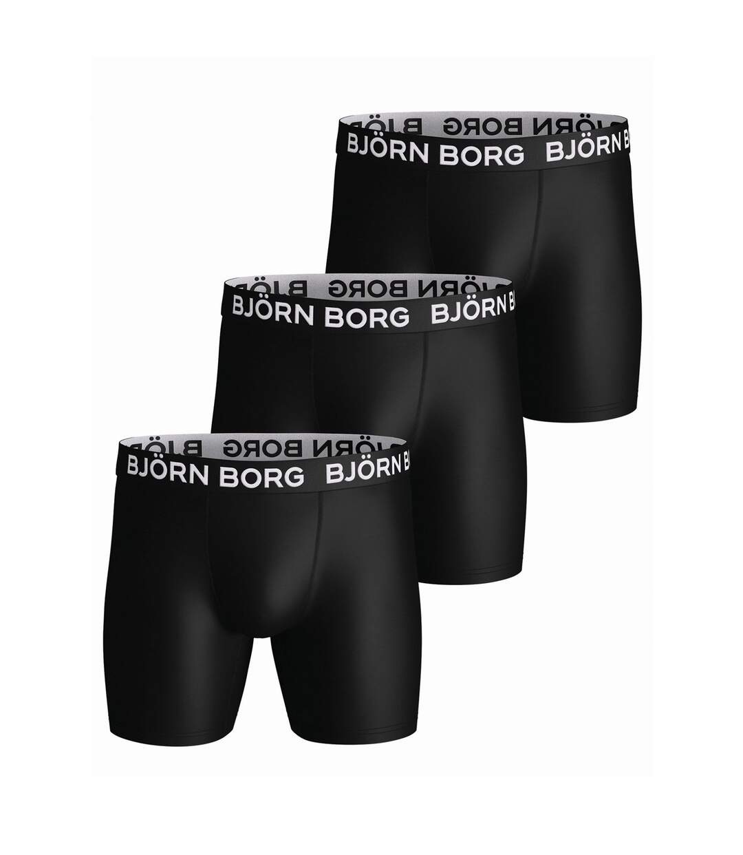 3 Pack Mens Designer Band Sports Performance Boxer Shorts-1