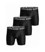 3 Pack Mens Designer Band Sports Performance Boxer Shorts-1