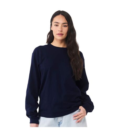 T-shirt Manches Longues Adulte Bleu Marine Bella + Canvas