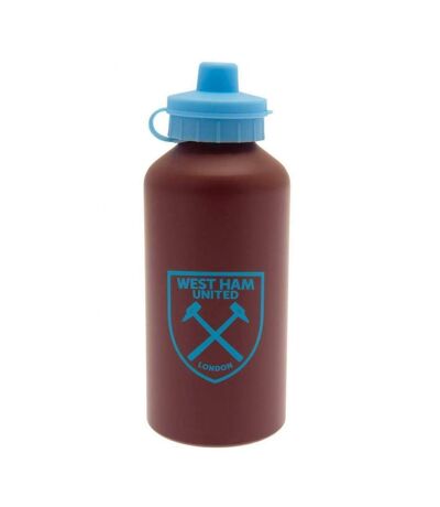 West Ham United FC Matte 16.9floz Water Bottle (Maroon/Blue) (One Size) - UTSG19958