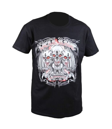 T-shirt homme manches courtes - Skull biker 12081 - noir