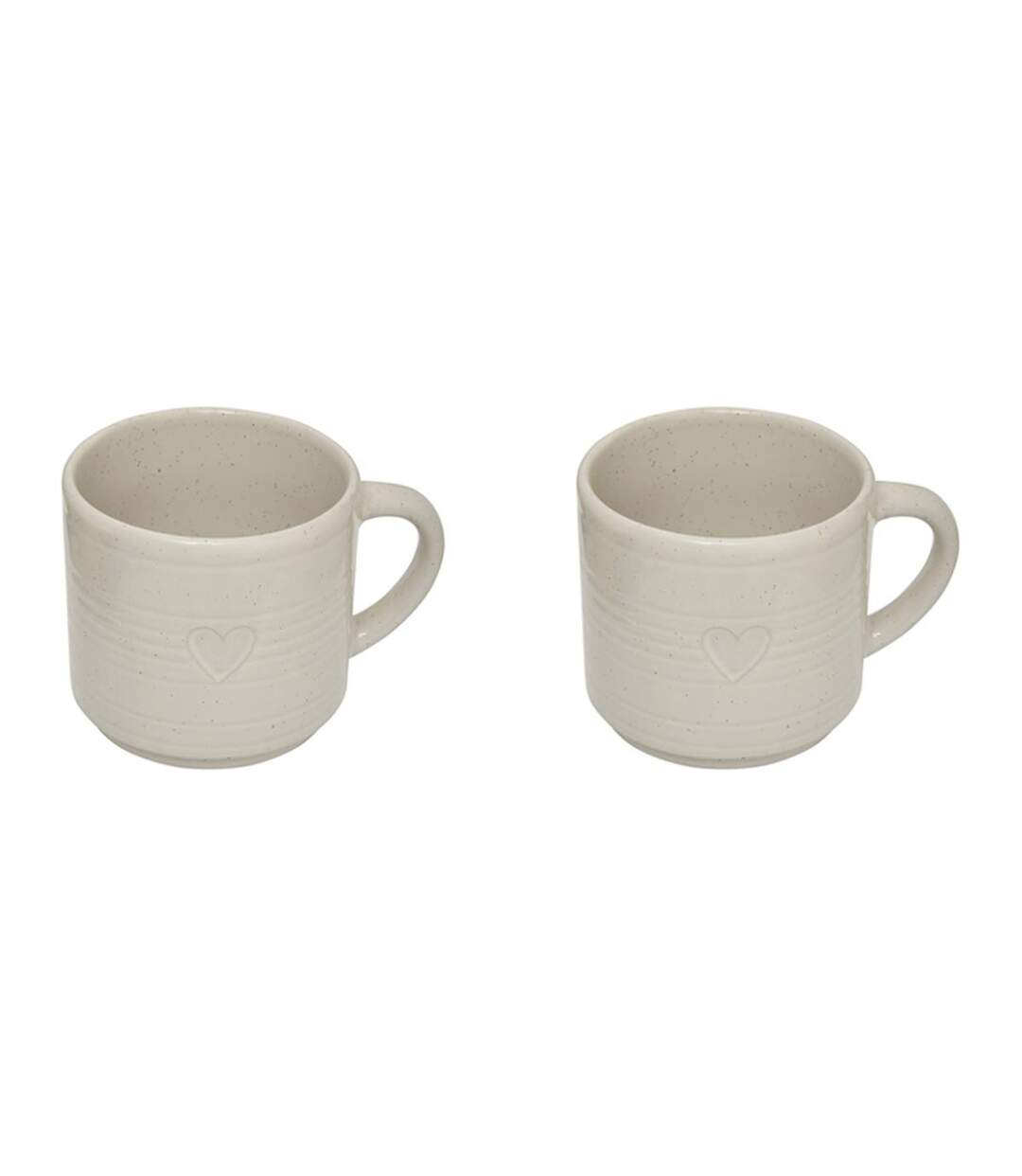 Lot de 2 Mugs en Céramique Adèle 42cl Blanc-1
