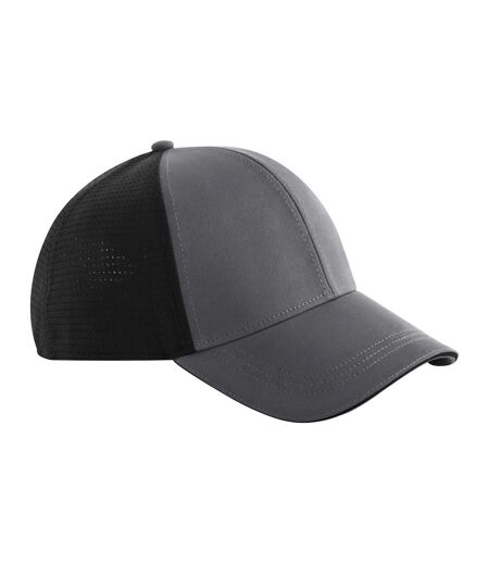 Casquette De Baseball Motif/style Détail Contrasté Club Gris Foncé Noir Beechfield