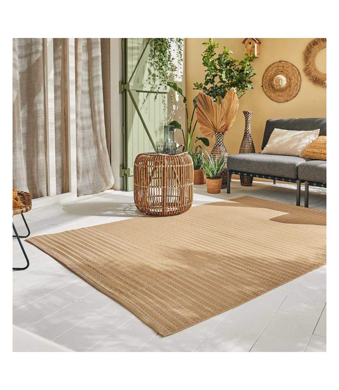 Tapis extérieur en polypropylène Spargi 1745 beige 120 x 160 cm