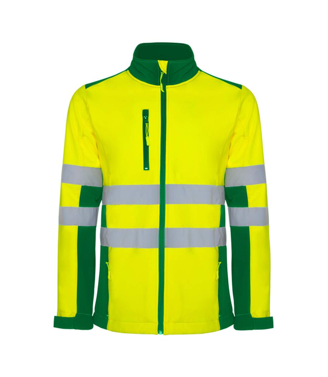 Veste Softshell Antares Homme Vert Jaune Fluo Roly Workwear-1