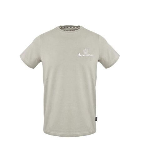 T-shirt Motif/style Logo Sur Poitrine Homme Gris Aquascutum