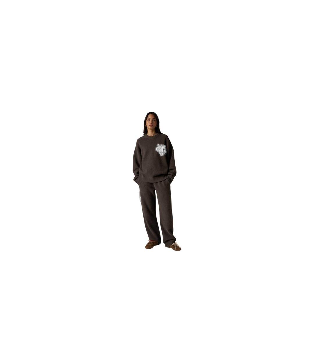 Sweat Hiver Femme Marron Couture-1