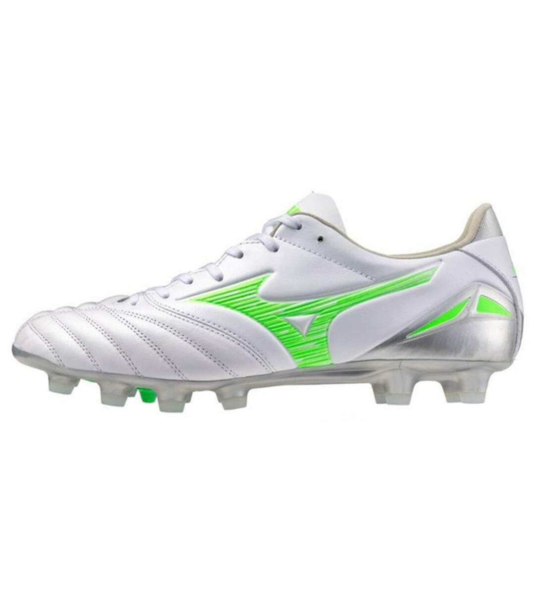 Chaussures De Foot Pour Terrain Ferme Morelia Neo Pro Homme Blanc Vert Mizuno-3