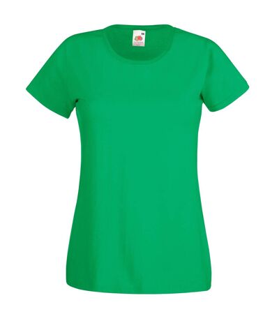 Fruit Of The Loom Ladies/Womens Lady-Fit Valueweight Short Sleeve T-Shirt (Kelly Green)