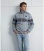 Gilet Sweat à  Capuche Ajusté Homme Gris avec Imprimé-5
