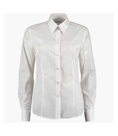 Kustom Kit Ladies Long Sleeve Workforce Shirt (White) - UTBC633