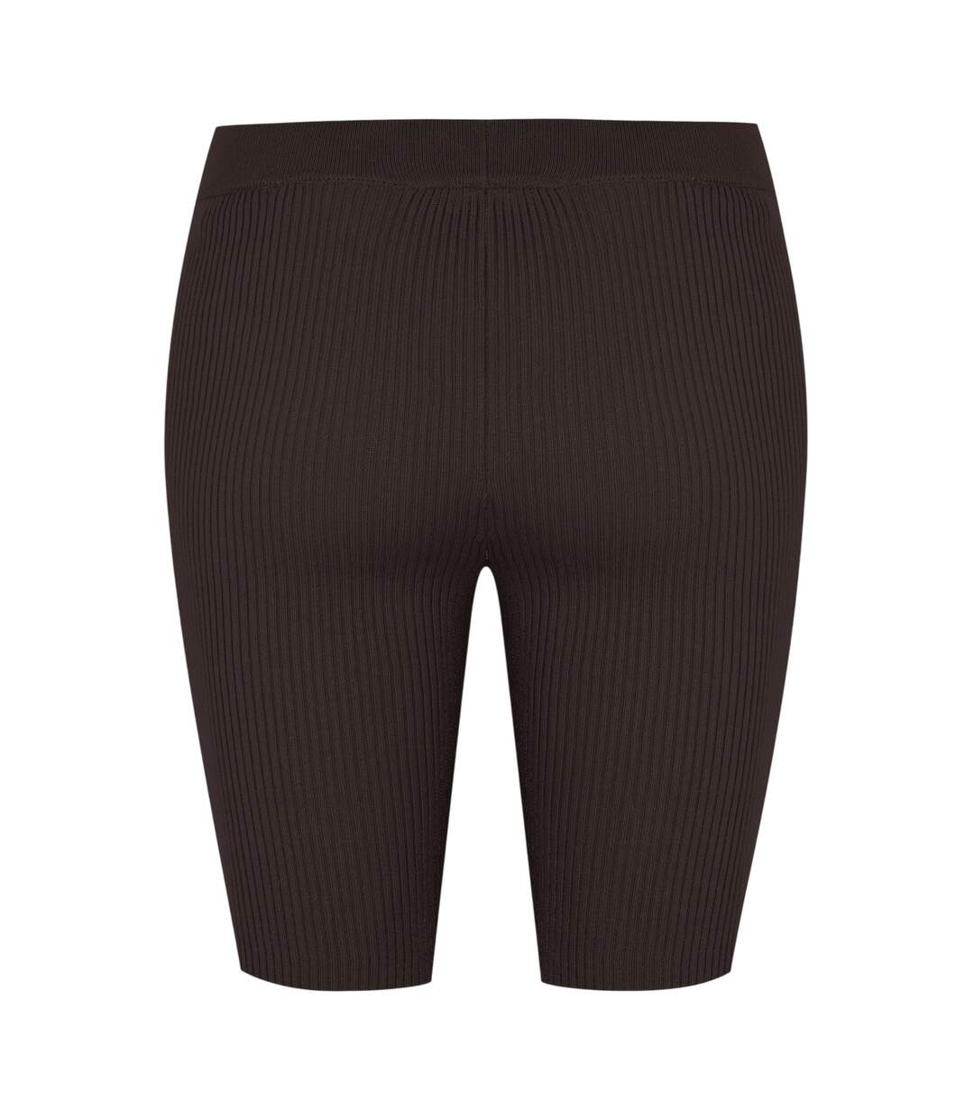 Womens/ladies Ribbed Cycling Shorts Off Black Fear Of God Essentials-3