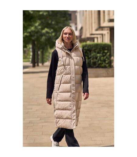 Veste Sans Manches Comfort Zone Femme Beige Animal